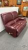 LA Z BOY LEATHER RECLINING LOVE SEAT - 3