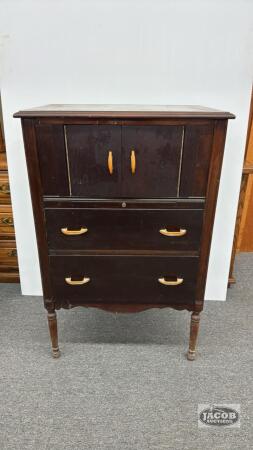 (2) DRAWER CHEST WITH STORAGE ABOVE