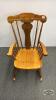 PRESS BACK WOODEN ROCKING CHAIR - 2