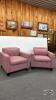 (2) DUSTY ROSE ARM CHAIRS