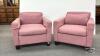 (2) DUSTY ROSE ARM CHAIRS - 2