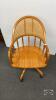 OAK REPRO OFFICE CHAIR WITH (5) CASTERS - 2
