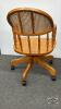 OAK REPRO OFFICE CHAIR WITH (5) CASTERS - 4
