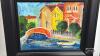 ITALIAN RIVER SCENE PAINTING ON BOARD - 2