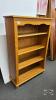 OAK BOOK CASE WITH ADJUSTABLE SHELVES - 2