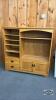 OAK ENTERTAINMENT UNIT WITH ADJUSTABLE SHELVES