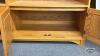 OAK ENTERTAINMENT UNIT WITH ADJUSTABLE SHELVES - 5