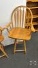 (2) OAK SWIVEL BAR STOOLS - 3