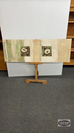 PIECE OF WALL ART ON BOARD