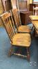 LARGE TABLE, (6) ARROW BACK CHAIRS AND (2) LEAVES - 3