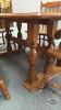 LARGE TABLE, (6) ARROW BACK CHAIRS AND (2) LEAVES - 5