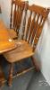 LARGE TABLE, (6) ARROW BACK CHAIRS AND (2) LEAVES - 7