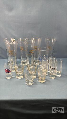 (6) 1988 CALGARY OLYMPICS BEER GLASSES
