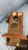 OAK WALL PHONE COMPLETE EXCEPT FOR BATTERIES - 5