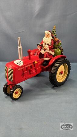 CHRISTMAS MUSICAL SANTA ON TRACTOR DECORATION