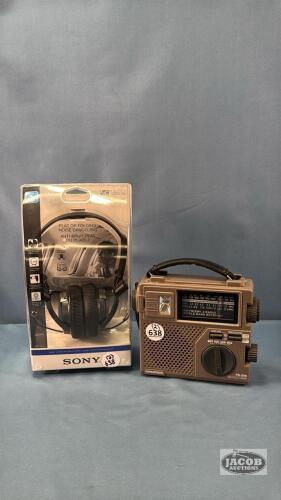 SET OF SONY NOISE CANCELING HEAD PHONES (UNUSED)