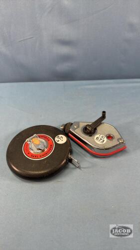 OLYMPIA 15M OR 50FT MEASURING TAPE WITH CHALK LINE