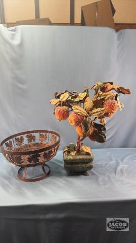 ARTIFICIAL 17IN TALL PEACH TREE