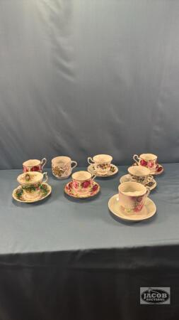 (6) CUPS AND SAUCERS WITH (2) CUPS