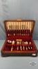 SILVERWARE CHEST WITH ASST. COMMUNITY FLATWARE