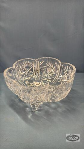 PINWHEEL FOOTED CRYSTAL BOWL
