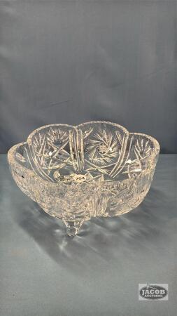 PINWHEEL FOOTED CRYSTAL BOWL