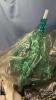 TOTE WITH GREEN TINSEL CHRISTMAS TREE AND STAND - 4