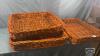 (3) WICKER TRAYS - 3