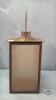 METAL AND FROSTED GLASS CANDLE HOLDER - 3