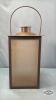 METAL AND FROSTED GLASS CANDLE HOLDER - 4