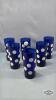 (6) COBALT BLUE POLKA DOT TUMBLERS