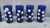 (6) COBALT BLUE POLKA DOT TUMBLERS - 2