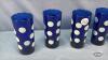 (6) COBALT BLUE POLKA DOT TUMBLERS - 4