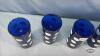(6) COBALT BLUE POLKA DOT TUMBLERS - 5