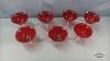 (7) RUBY RED 4IN TALL SHERBETS - 3