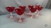 (7) RUBY RED 4IN TALL SHERBETS - 4