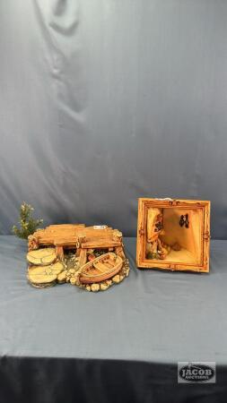 (2) STONE CRAFT PIECES MADE IN ENGLAND