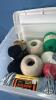 105L STORAGE TOTE WITH LID WITH SEWING CONTENTS - 9