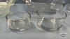 GLASS WARE COOKING/CONTAINER LOT - 7