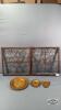 (2) METAL 14IN SQ WALL HANGINGS