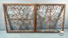 (2) METAL 14IN SQ WALL HANGINGS - 4