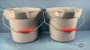 (2) RUBBERMAIN PLASTIC BUCKETS WITH SPOUTS - 2