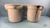 (2) RUBBERMAIN PLASTIC BUCKETS WITH SPOUTS - 4