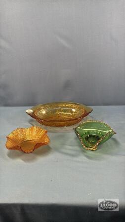(3) GLASS BOWLS