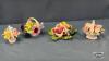 (3) SMALL CHINA BOUQUETS (ALL HAVE TINY CHIPS) - 2