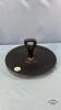 9.5IN SATIN GLASS PLATE WITH HANDLE