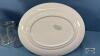 JOHNSON BROS. 12IN OVAL PLATE WITH (2) GLASS VASES - 3