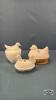 (3) COVERED BOWLS