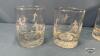 METAL TRAY WITH (4) WISKEY GLASSES - 2