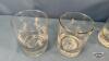 METAL TRAY WITH (4) WISKEY GLASSES - 3